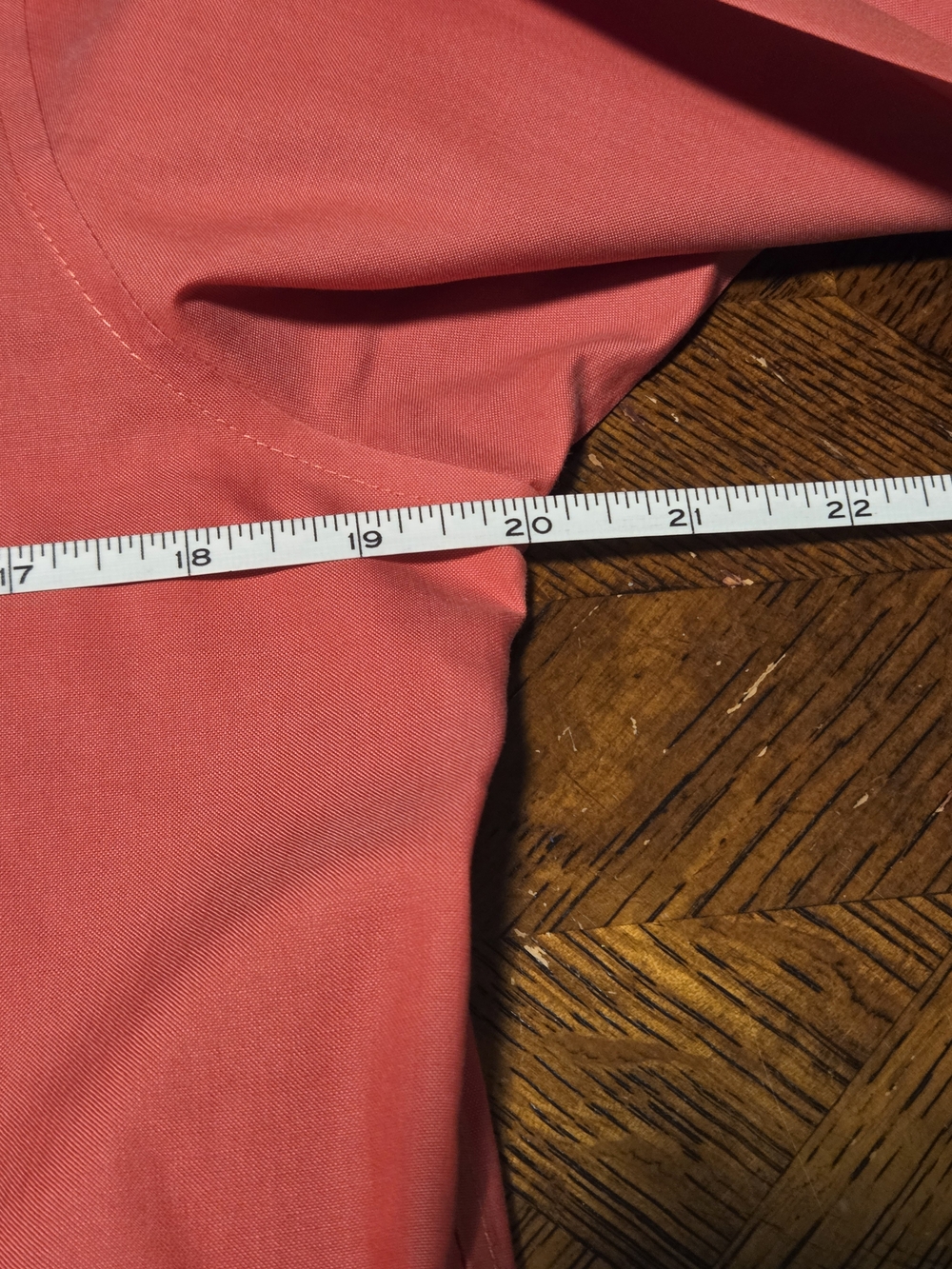 Eddie Bauer Preppy Coral Pink Button Down Medium Cotton Wrinkle Resistant Casual - Picture 5 of 6